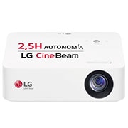 Vista frontal de Proyector PH30N - LG CineBeam con batería integrada (hasta 100&#34;, autonomía 2 horas, fuente LED, 250 lúmenes,1280 x 720) 100,000:1 PH30N