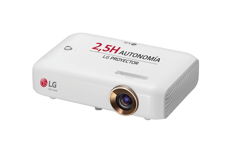 LG Proyector PH510PG - LG CineBeam con batería integrada (hasta 100", autonomía 2,5h, fuente LED, 550 lúmenes, 1280 x 720) 100,000: 1, PH510PG