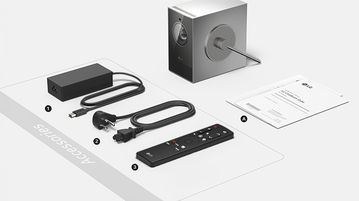 Contenido de la caja: imagen introductoria de los componentes incluidos en el paquete del producto.