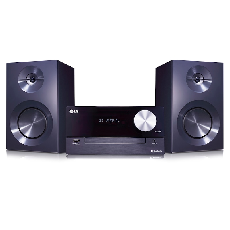 LG xboom CM2460, Microcadena con 100W de potencia, con conexión bluetooth, conexión USB y TV Sound Sync (sincronización inalámbrica con tu TV), CM2460
