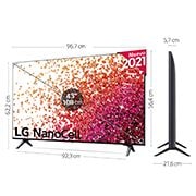 LG 4K NanoCell, SmartTV webOS 6.0, Procesador de Imagen 4k Quad Core [Clase de eficiencia energética G], 43NANO756PR