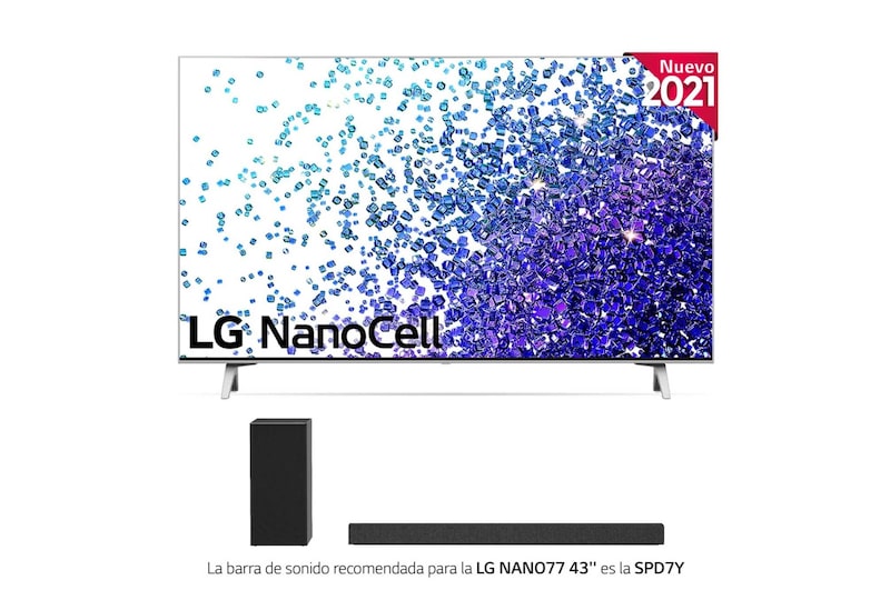 LG 4K NanoCell, SmartTV webOS 6.0, Procesador de Imagen 4k Quad Core [Clase de eficiencia energética G], 43NANO776PA