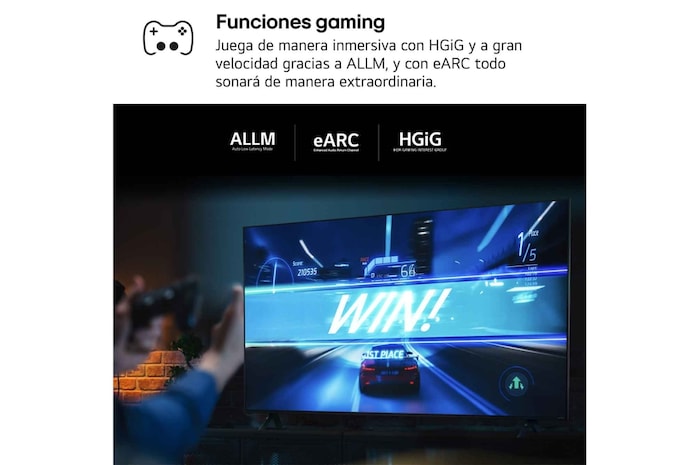 LG 43 pulgadas TV LG NANOCELL 4K serie AI NANO81 con Smart TV WebOS24, 43NANO81T6A