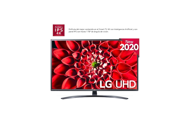 LG 43UN74006LB SMART TV UHD 4K - Smart TV con Inteligencia Artificial, 108cm (43"), Procesador Inteligente Quad Core, HDR 10 Pro, HLG, Sonido Ultra Surround, LED, G, 43UN74006LB
