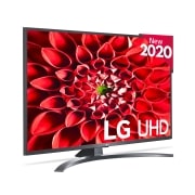 Vista frontal de LG 43UN74006LB SMART TV UHD 4K - Smart TV con Inteligencia Artificial, 108cm (43&#34;), Procesador Inteligente Quad Core, HDR 10 Pro, HLG, Sonido Ultra Surround, LED, G 43UN74006LB