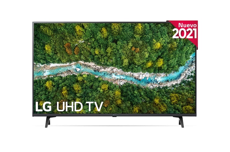 LG 4K UHD, SmartTV webOS 6.0, Procesador de Imagen 4K Quad Core [Clasificación energética G], 43UP77006LB