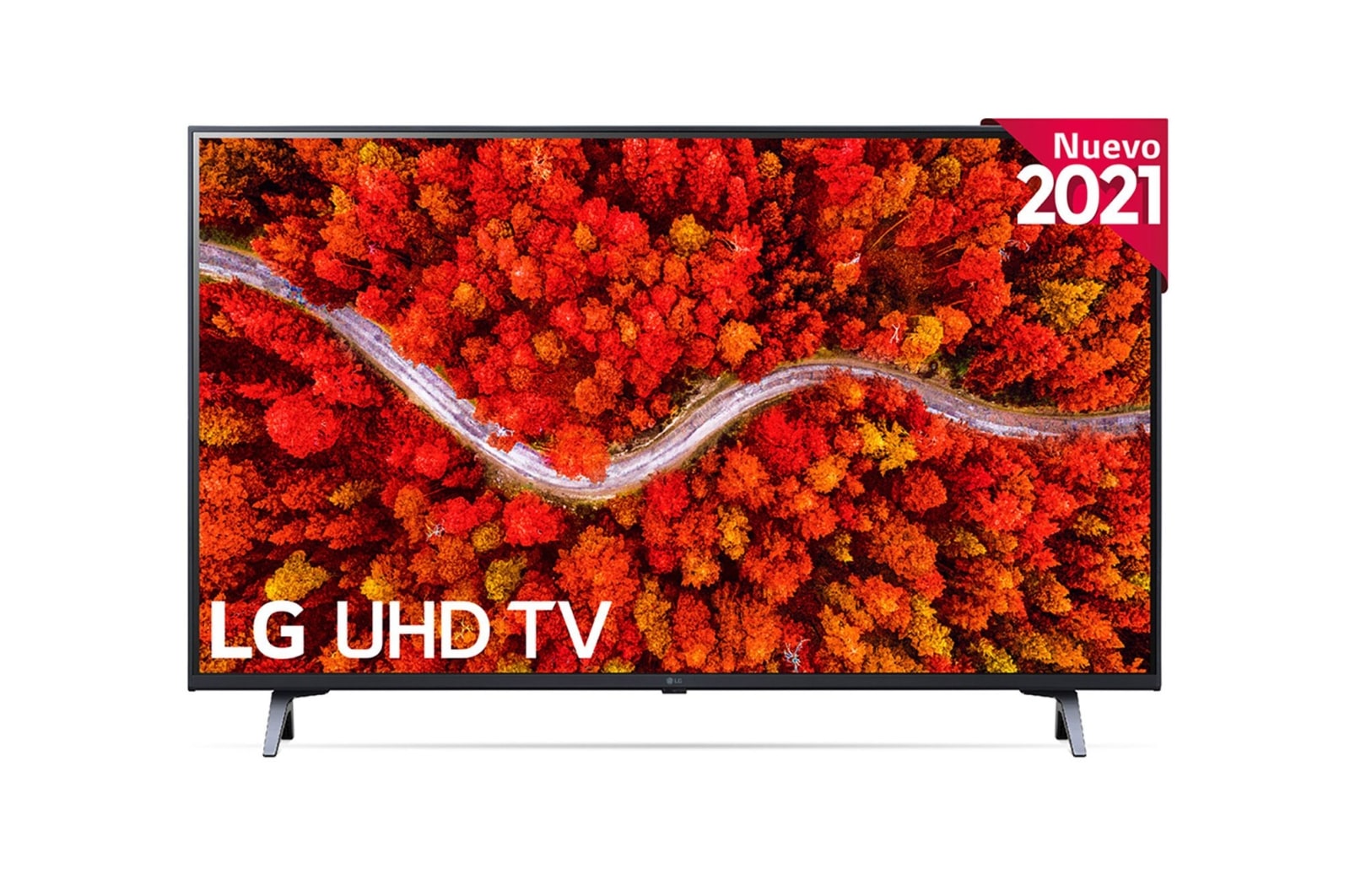 Vista frontal del LG UHD TV