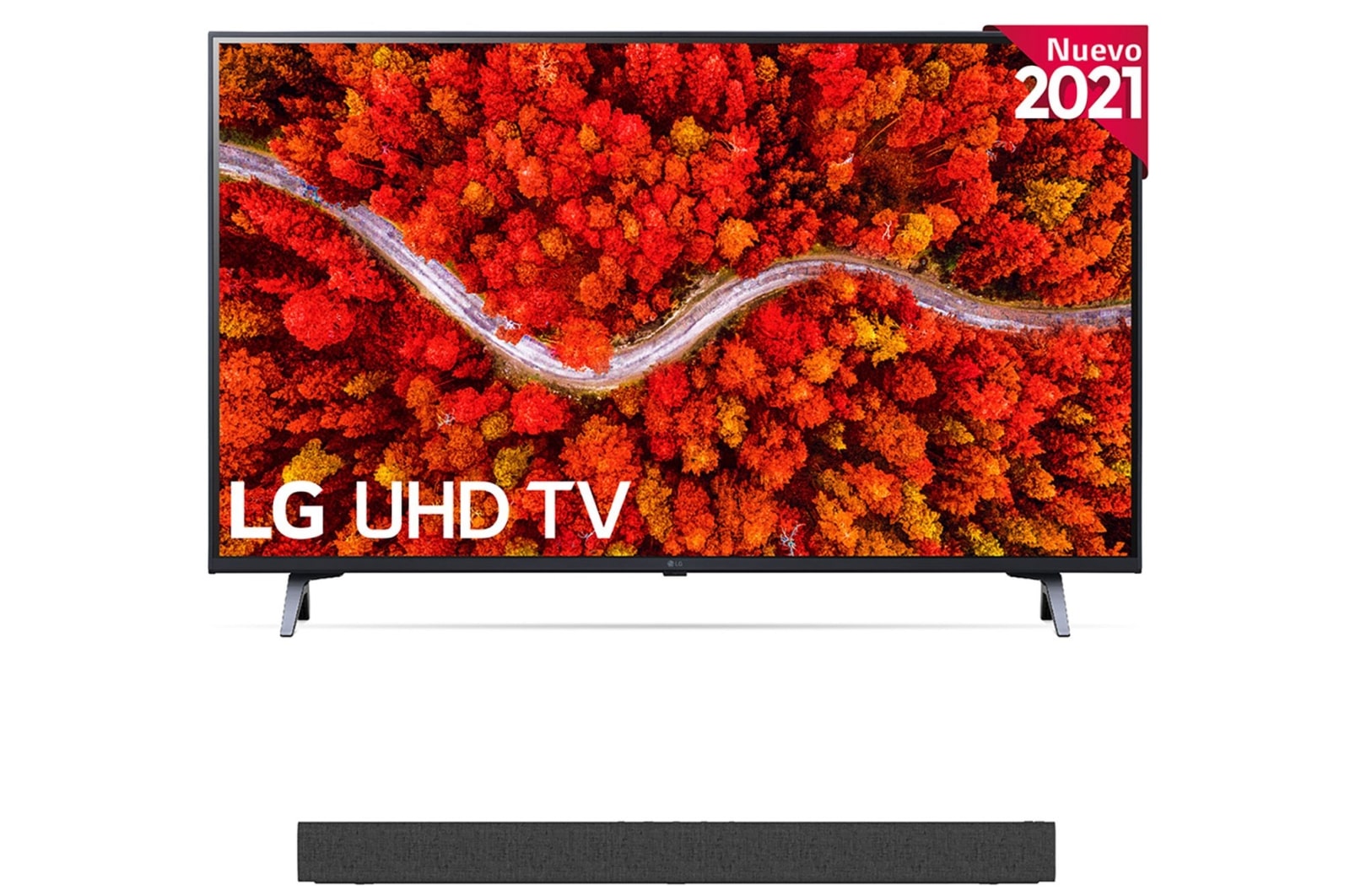 LG 4K UHD, SmartTV webOS 6.0, Procesador de Imagen 4K Quad Core [Clasificación energética G], 43UP80006LA
