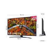 LG 4K UHD, SmartTV webOS 6.0, Procesador de Imagen 4K Quad Core [Clasificación energética G], 43UP81006LR