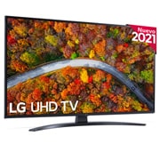 LG 4K UHD, SmartTV webOS 6.0, Procesador de Imagen 4K Quad Core [Clasificación energética G], 43UP81006LR
