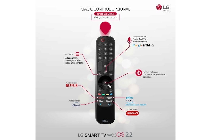 LG Televisor LG 4K UHD, Procesador de Gran Potencia 4K a5 Gen 5, compatible con formatos HDR 10, HLG y HGiG, Smart TV webOS22., 43UQ70006LB