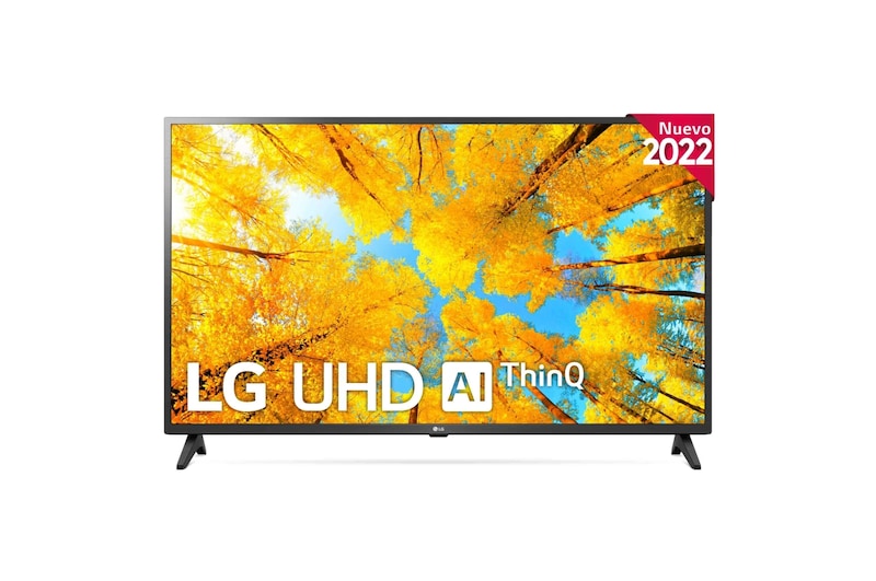LG Televisor LG 4K UHD, Procesador de Gran Potencia 4K a5 Gen 5, compatible con formatos HDR 10, HLG y HGiG, Smart TV webOS22., 43UQ75006LF