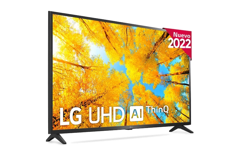 LG Televisor LG 4K UHD, Procesador de Gran Potencia 4K a5 Gen 5, compatible con formatos HDR 10, HLG y HGiG, Smart TV webOS22., 43UQ75006LF