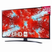 LG Televisor LG 4K UHD, Procesador de Gran Potencia 4K a5 Gen 5, compatible con formatos HDR 10, HLG y HGiG, Smart TV webOS22., 43UQ91006LA