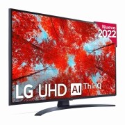 LG Televisor LG 4K UHD, Procesador de Gran Potencia 4K a5 Gen 5, compatible con formatos HDR 10, HLG y HGiG, Smart TV webOS22., 43UQ91006LA