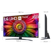 LG TV LG  UHD 4K de 43'' Serie 81, Procesador Alta Potencia, HDR10 / Dolby Digital Plus, Smart TV webOS23, , 43UR81006LJ
