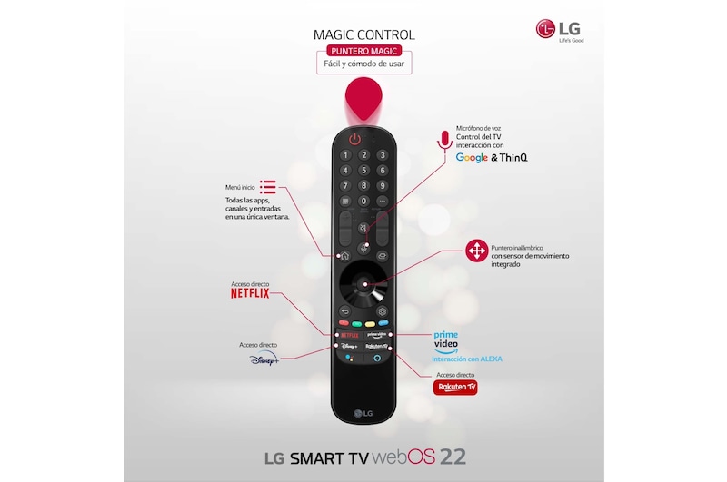 LG Televisor LG 4K Nanocell, Procesador de Gran Potencia 4K a5 Gen 5, compatible con formatos HDR 10, HLG y HGiG, Smart TV webOS22, 50NANO766QA