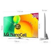 LG Televisor LG 4K Nanocell, Procesador de Gran Potencia 4K a5 Gen 5, compatible con formatos HDR 10, HLG y HGiG, Smart TV webOS22, 50NANO786QA