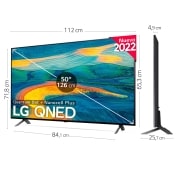 LG TV LG 4K QNED, Procesador Inteligente α5 Gen5 AI Processor 4K, compatible con formatos HDR 10, HLG y HGiG, Smart TV webOS22, perfecto para Gaming, 55QNED7S6QA
