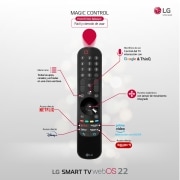 LG TV LG 4K QNED, Procesador Inteligente α5 Gen5 AI Processor 4K, compatible con formatos HDR 10, HLG y HGiG, Smart TV webOS22, perfecto para Gaming, 55QNED7S6QA