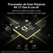 LG TV LG  QNED 4K de 50'' Serie 81, Procesador Gran Potencia, HDR10 / Dolby Digital Plus, Smart TV webOS23, perfecto para Gaming., 50QNED816RE