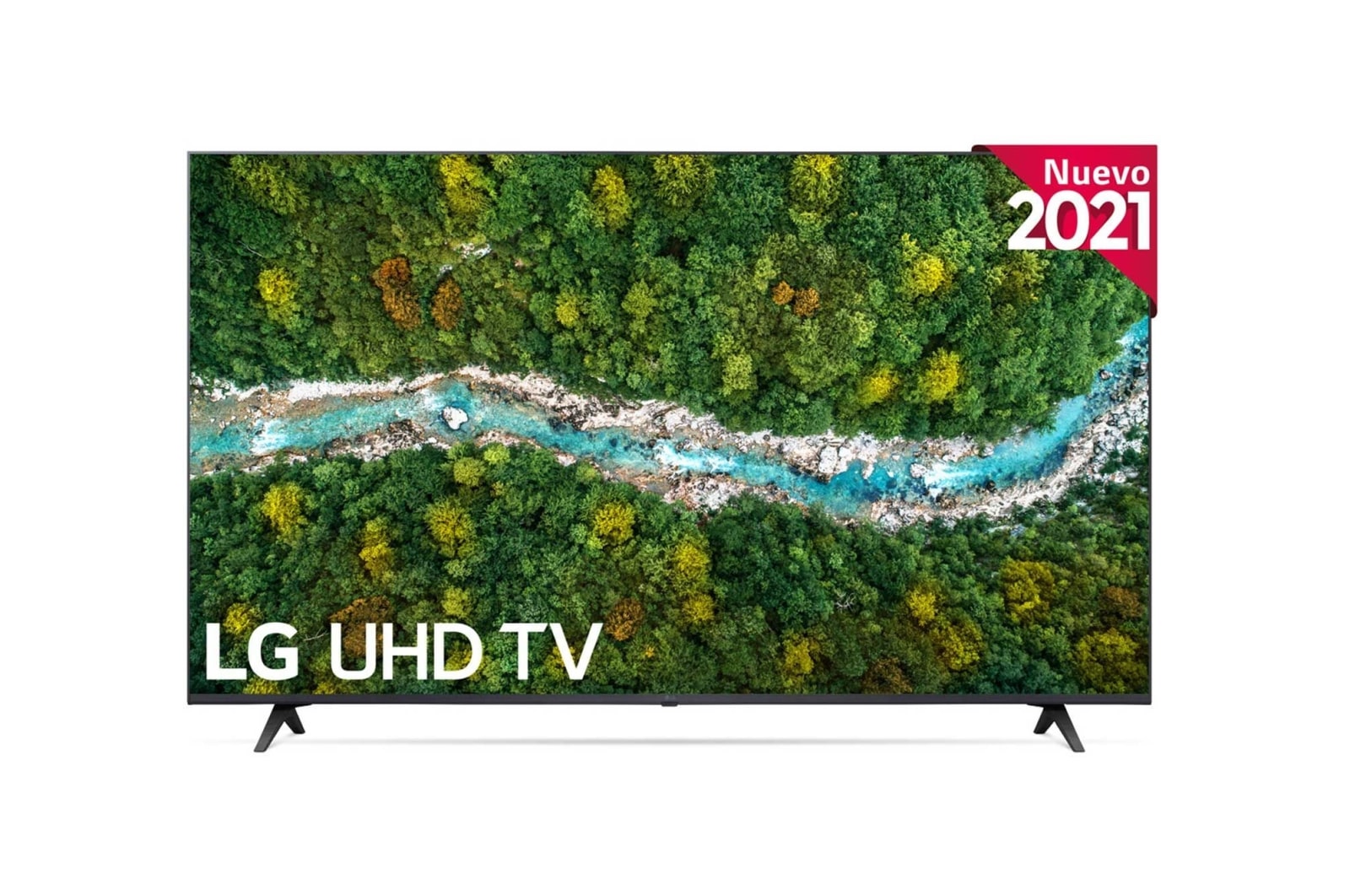 Vista frontal del LG UHD TV