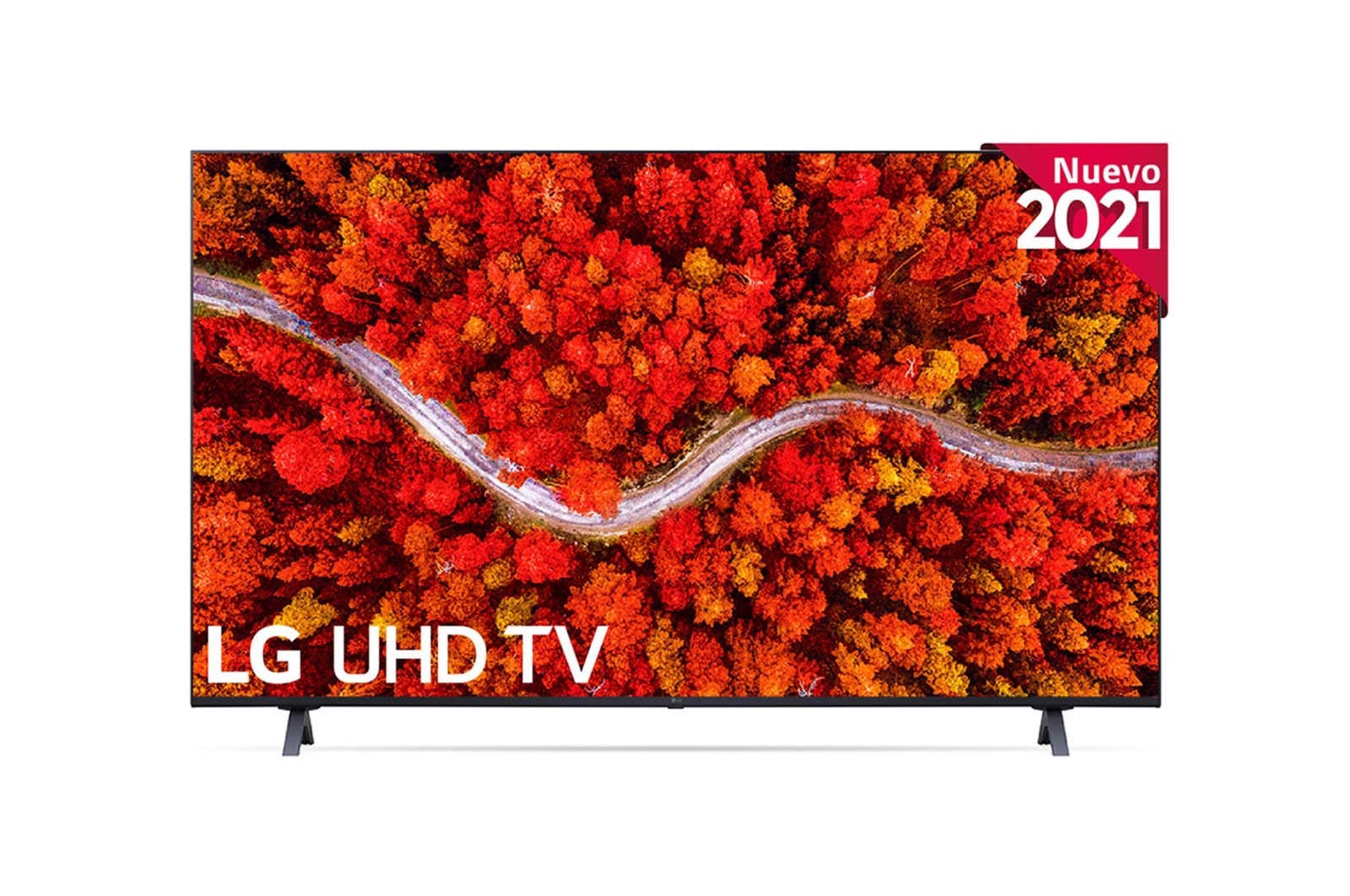 Vista frontal del LG UHD TV