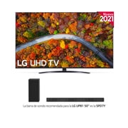 LG 4K UHD, SmartTV webOS 6.0, Procesador de Imagen 4K Quad Core [Clasificación energética G], 50UP81006LA