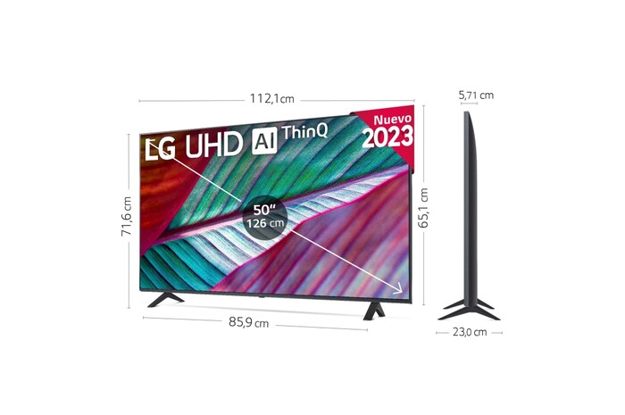 LG TV LG UHD 4K de 50'' Serie 78, Procesador Alta Potencia, HDR10 / Dolby Digital Plus, Smart TV webOS23., 50UR78006LK