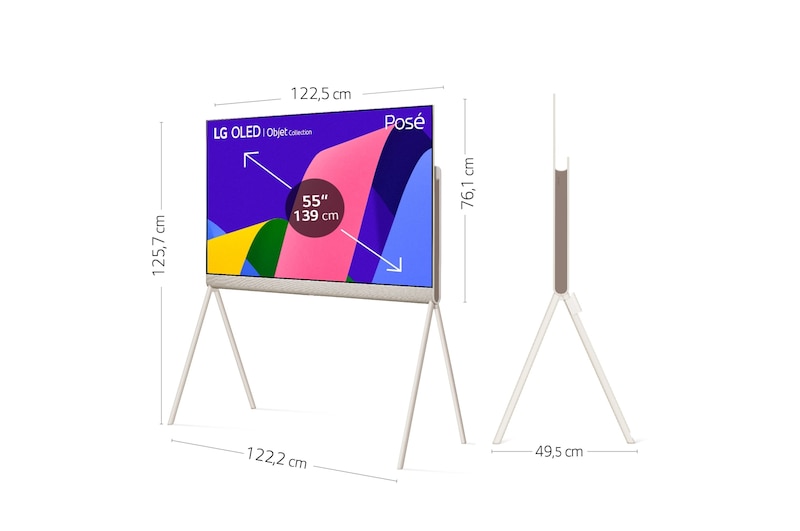 LG TV LG  4K OLED evo POSE, Procesador Inteligente de Máxima Potencia 4K a9 Gen 5 con IA, compatible con el 100% de formatos HDR, HDR Dolby Vision y Dolby Atmos.  Smart TV webOS22, el mejor TV para Gaming. , 55LX1Q6LA
