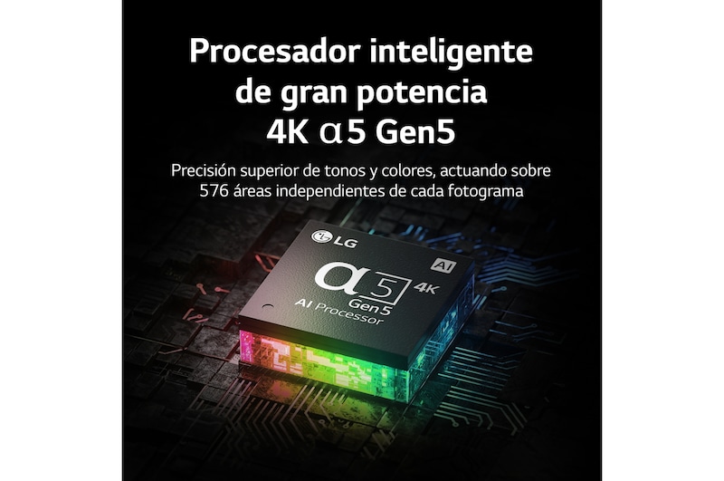 LG Televisor LG 4K Nanocell, Procesador de Gran Potencia 4K a5 Gen 5, compatible con formatos HDR 10, HLG y HGiG, Smart TV webOS22, 55NANO756QC