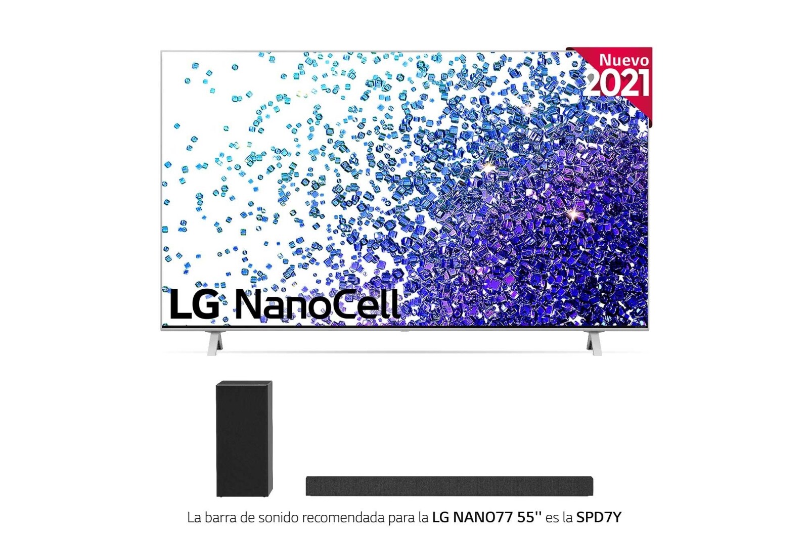 LG 4K NanoCell, SmartTV webOS 6.0, Procesador de Imagen 4k Quad Core [Clase de eficiencia energética G], 55NANO776PA