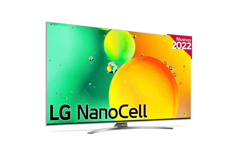LG Televisor LG 4K Nanocell, Procesador de Gran Potencia 4K a5 Gen 5, compatible con formatos HDR 10, HLG y HGiG, Smart TV webOS22, 55NANO786QA