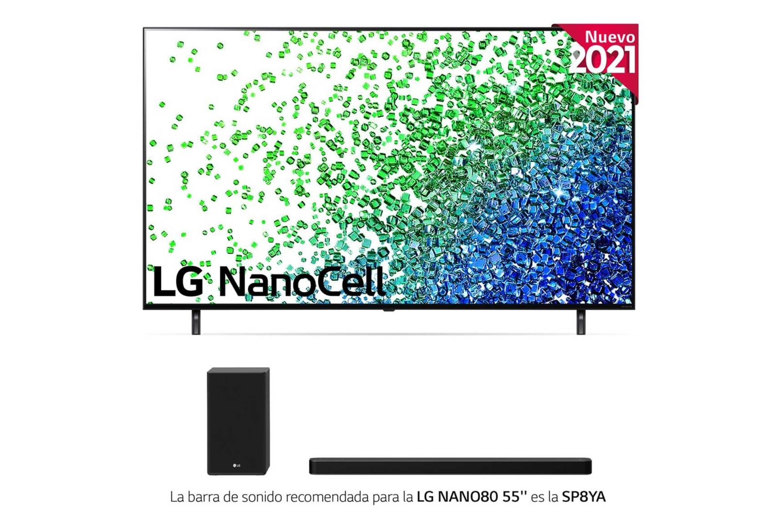 LG 4K NanoCell, SmartTV webOS 6.0, Procesador de Imagen 4k Quad Core [Clase de eficiencia energética G], 55NANO806PA
