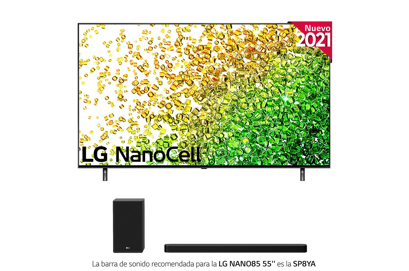 LG 4K NanoCell, SmartTV webOS 6.0, Procesador Inteligente 4K α7 Gen4 con AI, HDR Dolby Vision, DOLBY ATMOS [Clase de eficiencia energética G], 55NANO856PA
