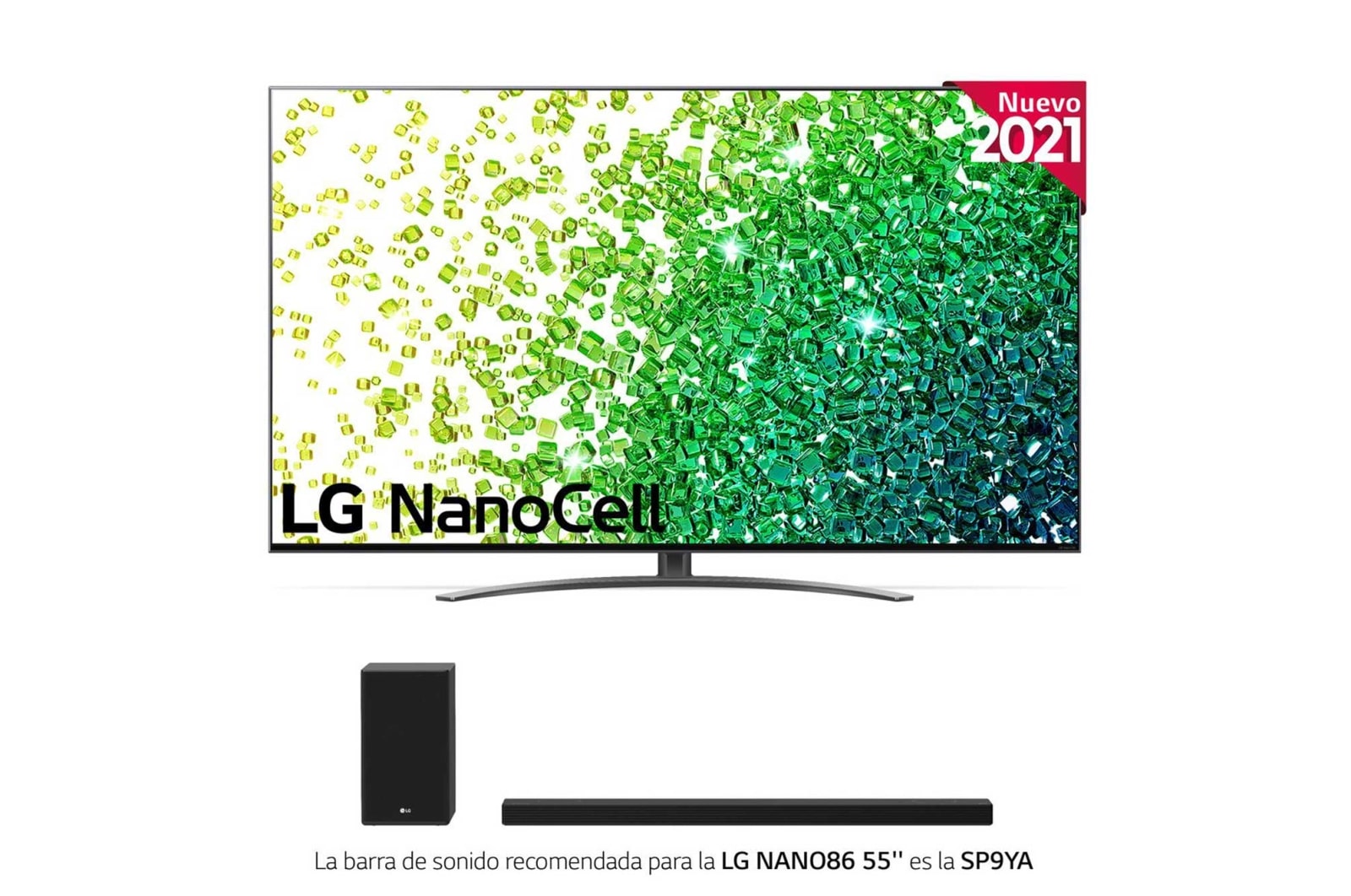 LG 4K NanoCell, SmartTV webOS 6.0, Procesador Inteligente 4K α7 Gen4 con AI, HDR Dolby Vision, DOLBY ATMOS [Clase de eficiencia energética G], 55NANO866PA