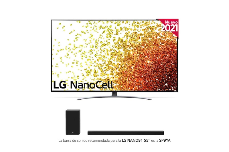 LG 4K NanoCell, SmartTV webOS 6.0, Procesador Inteligente 4K α7 Gen4 con AI, HDR Dolby Vision, DOLBY ATMOS [Clase de eficiencia energética G], 55NANO916PA