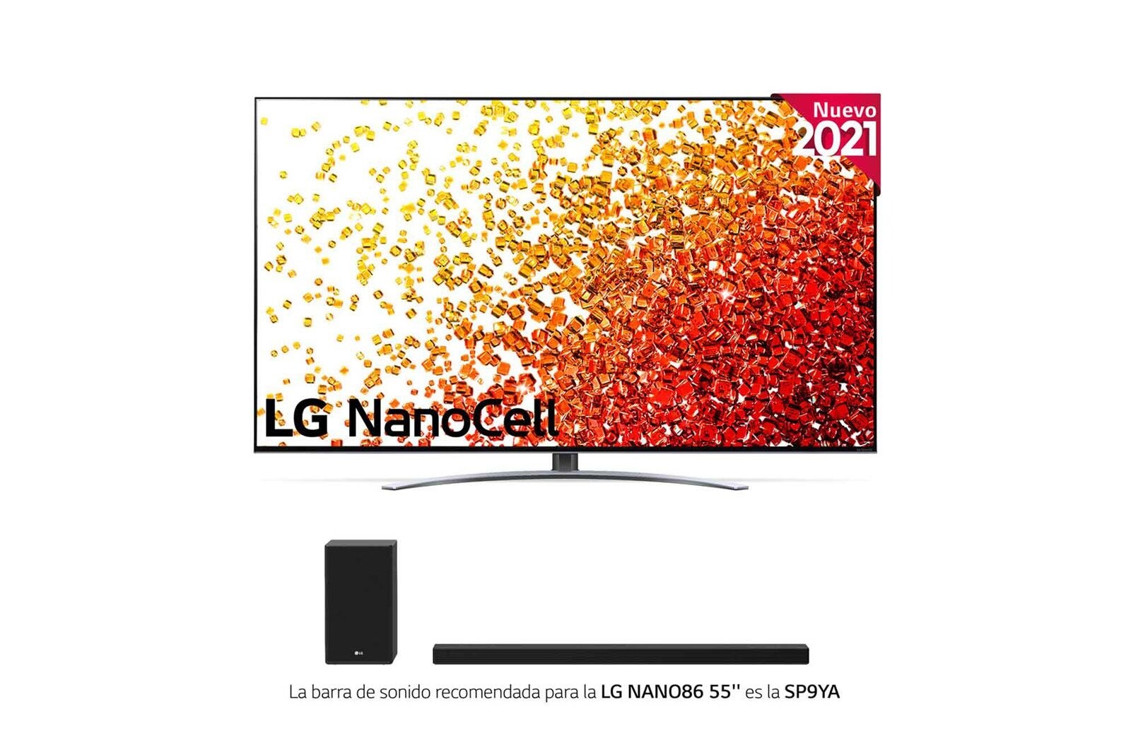 LG 4K NanoCell, SmartTV webOS 6.0, Procesador Inteligente 4K α7 Gen4 con AI, HDR Dolby Vision, DOLBY ATMOS [Clase de eficiencia energética G], 55NANO926PB