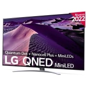 LG Televisor LG 4K QNED Mini LED, Procesador Inteligente de Gran Potencia 4K α7 Gen 5 con IA, compatible con el 100% de formatos HDR, HDR Dolby Vision y Dolby Atmos, Smart TV webOS22, perfecto para Gaming, 55QNED866QA