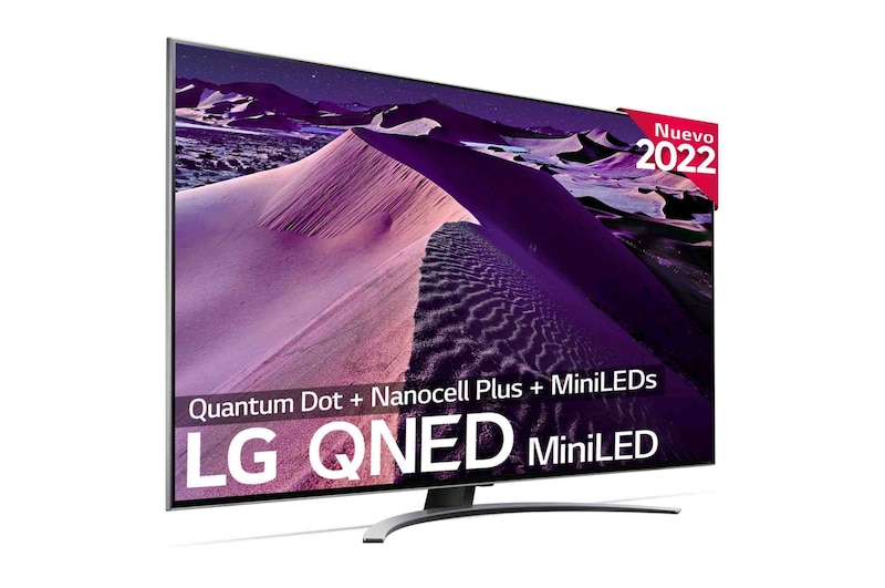 LG Televisor LG 4K QNED Mini LED, Procesador Inteligente de Gran Potencia 4K a7 Gen 5 con IA, compatible con el 100% de formatos HDR, HDR Dolby Vision y Dolby Atmos, Smart TV webOS22, perfecto para Gaming, 55QNED876QB