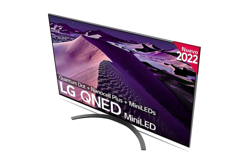 LG Televisor LG 4K QNED Mini LED, Procesador Inteligente de Gran Potencia 4K a7 Gen 5 con IA, compatible con el 100% de formatos HDR, HDR Dolby Vision y Dolby Atmos, Smart TV webOS22, perfecto para Gaming, 55QNED876QB