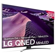 LG Televisor LG 4K QNED Mini LED, Procesador Inteligente de Gran Potencia 4K a7 Gen 5 con IA, compatible con el 100% de formatos HDR, HDR Dolby Vision y Dolby Atmos, Smart TV webOS22, perfecto para Gaming, 55QNED876QB