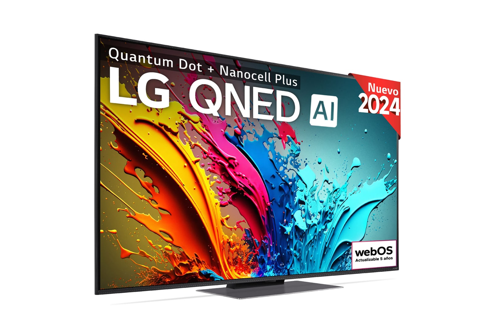 Vista frontal de Outlet 55 pulgadas Smart TV LG AI QNED87 4K 2024 55QNED87T6B.OUTLET