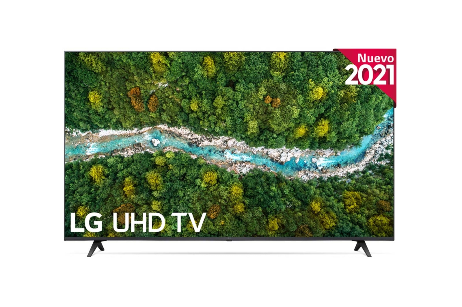 Vista frontal del LG UHD TV