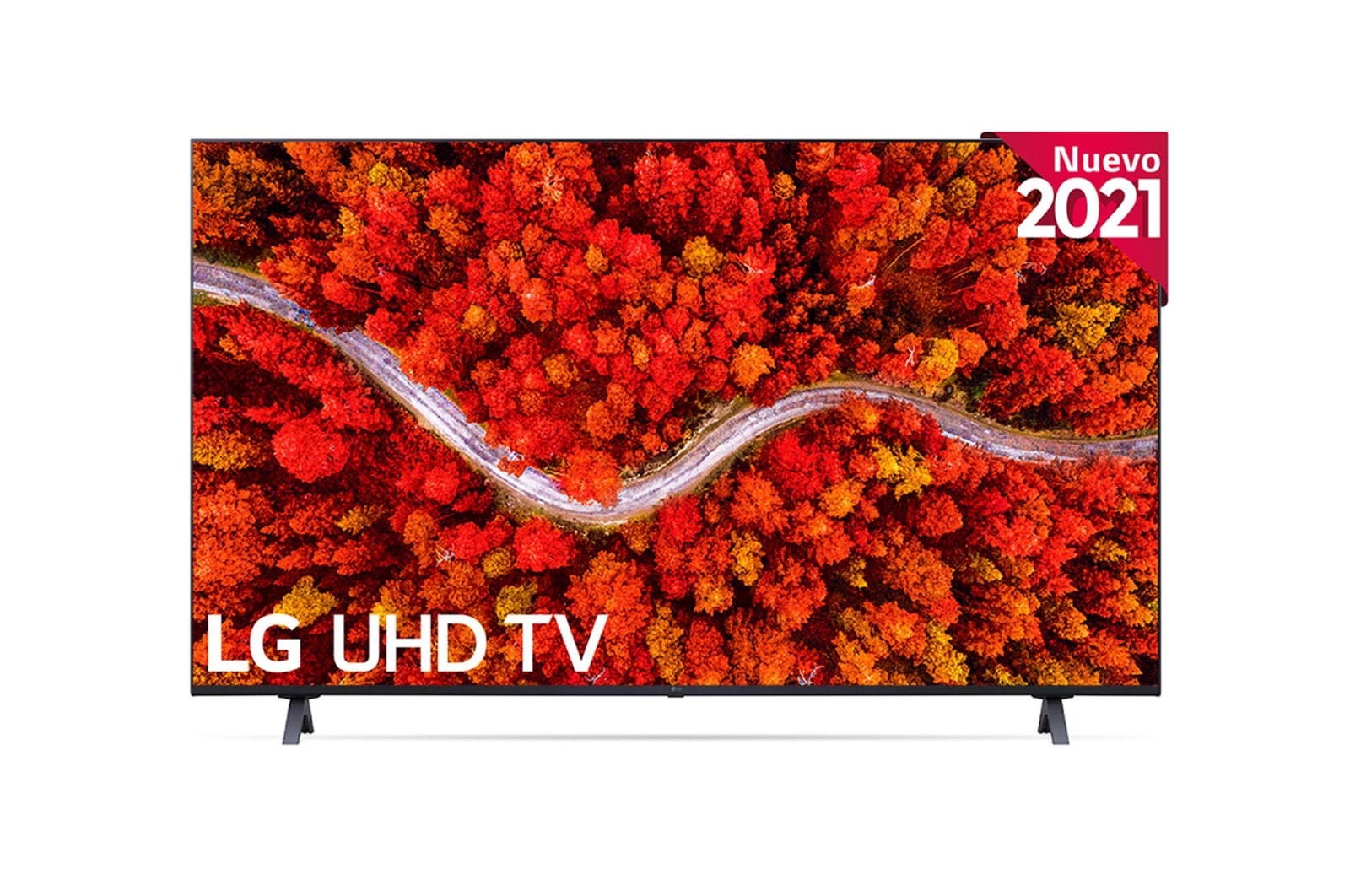 Vista frontal del LG UHD TV