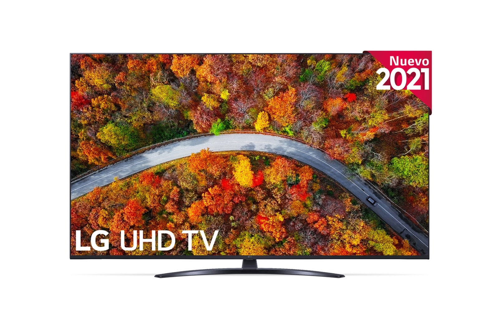 Vista frontal del LG UHD TV