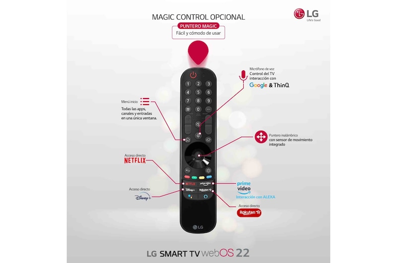 LG Televisor LG 4K UHD, Procesador de Gran Potencia 4K a5 Gen 5, compatible con formatos HDR 10, HLG y HGiG, Smart TV webOS22., 55UQ70006LB