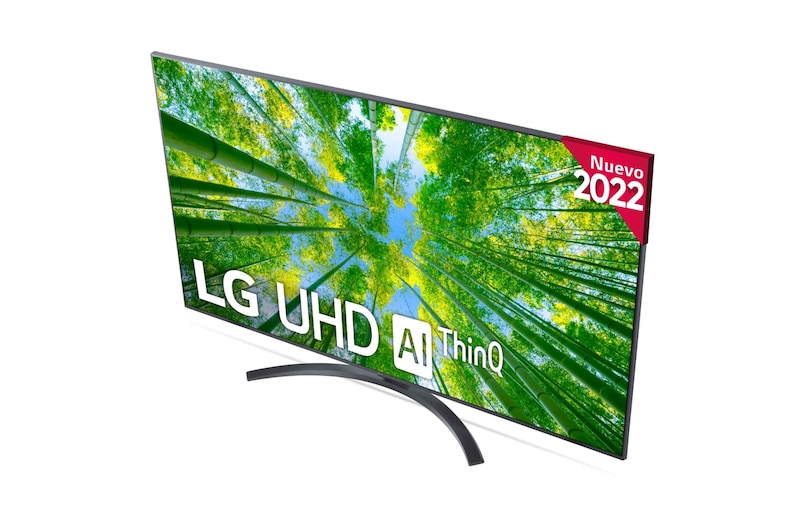 LG Televisor LG 4K UHD, Procesador de Gran Potencia 4K α5 Gen 5, compatible con formatos HDR 10, HLG y HGiG, Smart TV webOS22., 55UQ81006LB