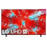 LG Televisor LG 4K UHD, Procesador de Gran Potencia 4K a5 Gen 5, compatible con formatos HDR 10, HLG y HGiG, Smart TV webOS22., 55UQ90006LA