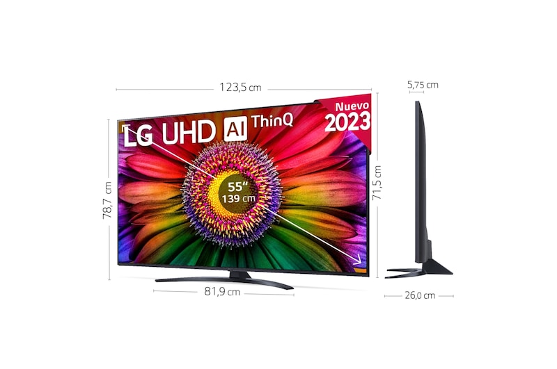 LG TV LG  UHD 4K de 50'' Serie 81, Procesador Alta Potencia, HDR10 / Dolby Digital Plus, Smart TV webOS23, , 50UR81006LJ